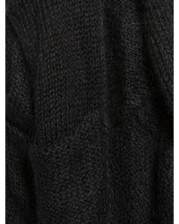 Женский черный льняной открытый кардиган от Masnada