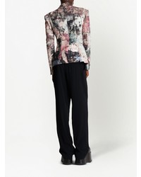 Мужской черный льняной пиджак с принтом от Balmain