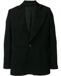Мужской черный льняной пиджак от Ann Demeulemeester