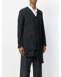 Мужской черный льняной пиджак от Uma Wang