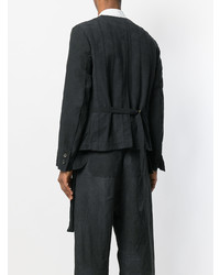 Мужской черный льняной пиджак от Uma Wang