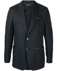 Мужской черный льняной пиджак от Billionaire
