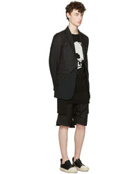 Мужской черный льняной пиджак от D.gnak By Kang.d