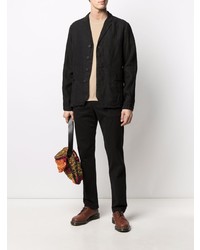 Мужской черный льняной пиджак от Transit