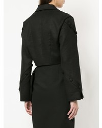 Женский черный льняной пиджак от Materiel