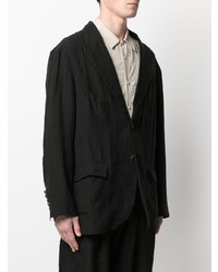 Мужской черный льняной пиджак от Ziggy Chen