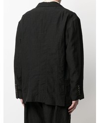 Мужской черный льняной пиджак от Ziggy Chen