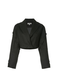 Женский черный льняной пиджак от Materiel