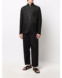 Мужской черный льняной пиджак от Uma Wang