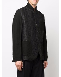 Мужской черный льняной пиджак от Uma Wang