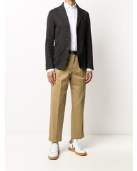 Мужской черный льняной пиджак от Barena