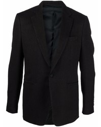 Мужской черный льняной пиджак от Salvatore Ferragamo