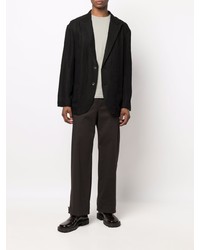 Мужской черный льняной пиджак от Ziggy Chen