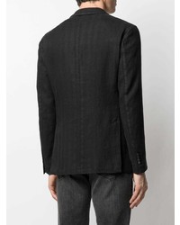 Мужской черный льняной пиджак от Lardini