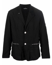 Мужской черный льняной пиджак от Stone Island Shadow Project