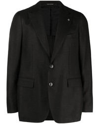 Мужской черный льняной пиджак от Tagliatore