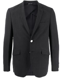 Мужской черный льняной пиджак от Tonello