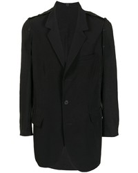 Мужской черный льняной пиджак от Yohji Yamamoto