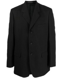Мужской черный льняной пиджак от Yohji Yamamoto