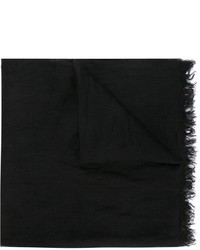 Черный льняной шарф