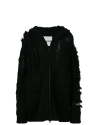 Женский черный массивный свитер на молнии от Koché