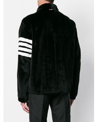 Мужской черный меховой бомбер от Thom Browne