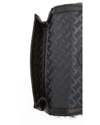 Черный меховой клатч от Diane von Furstenberg