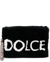 Черный меховой клатч от Dolce & Gabbana