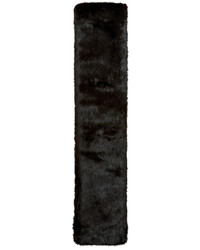 Женский черный меховой шарф от Carven