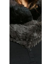 Женский черный меховой шарф от Jocelyn