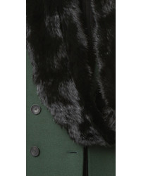 Женский черный меховой шарф от Jocelyn