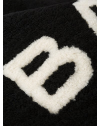 Женский черный меховой шарф от Balenciaga