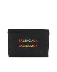 Мужской черный мужской клатч из плотной ткани с принтом от Balenciaga