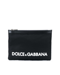 Мужской черный мужской клатч из плотной ткани с принтом от Dolce & Gabbana