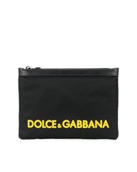 Мужской черный мужской клатч из плотной ткани с принтом от Dolce & Gabbana