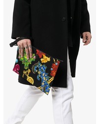 Мужской черный мужской клатч из плотной ткани с принтом от Versace