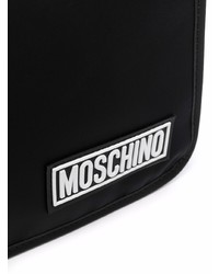 Мужской черный мужской клатч из плотной ткани от Moschino