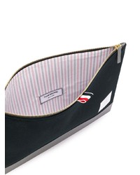 Мужской черный мужской клатч из плотной ткани от Thom Browne