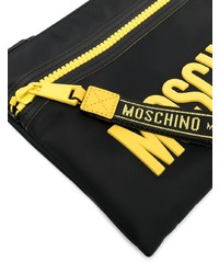 Мужской черный мужской клатч из плотной ткани от Moschino