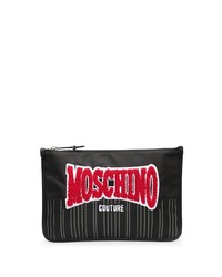 Мужской черный мужской клатч из плотной ткани от Moschino
