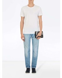 Мужской черный мужской клатч с вышивкой от Fendi