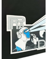 Мужской черный мужской клатч с принтом от Prada