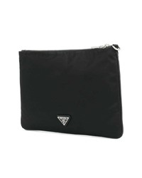 Мужской черный мужской клатч с принтом от Prada