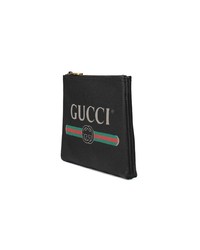 Мужской черный мужской клатч с принтом от Gucci