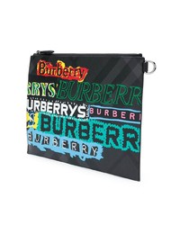 Мужской черный мужской клатч с принтом от Burberry