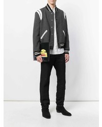 Мужской черный мужской клатч с принтом от Saint Laurent