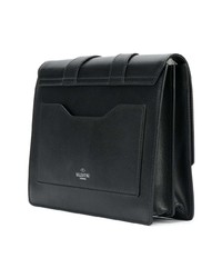 Мужской черный мужской клатч с украшением от Valentino