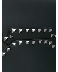 Мужской черный мужской клатч с украшением от Valentino