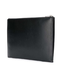 Мужской черный мужской клатч с украшением от Saint Laurent