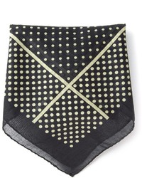 Черный нагрудный платок в горошек от Saint Laurent